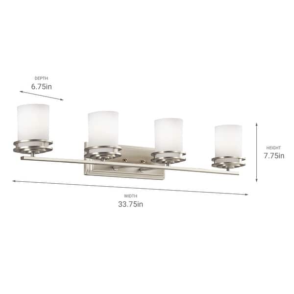 Kichler Lighting Hendrik Collection 4-light Brushed Nickel Bath/Vanity ...