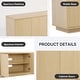 preview thumbnail 60 of 71, Wave Textured Modern Sideboard Cabinet