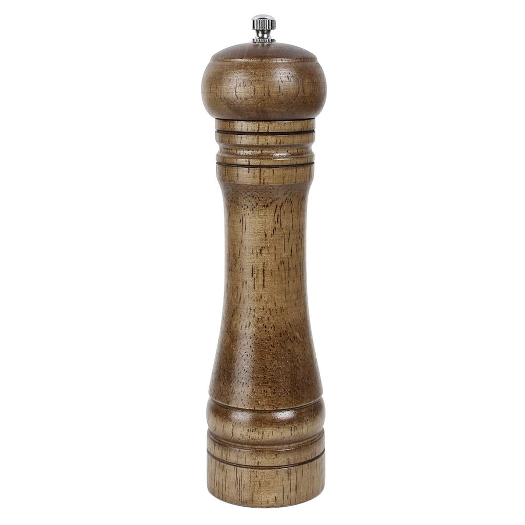 22cm x 5.5cm Home Kitchenware Salt Pepper Spice Mill Grinder Shaker - Wood - 8.7" x 2.2"(H*D)