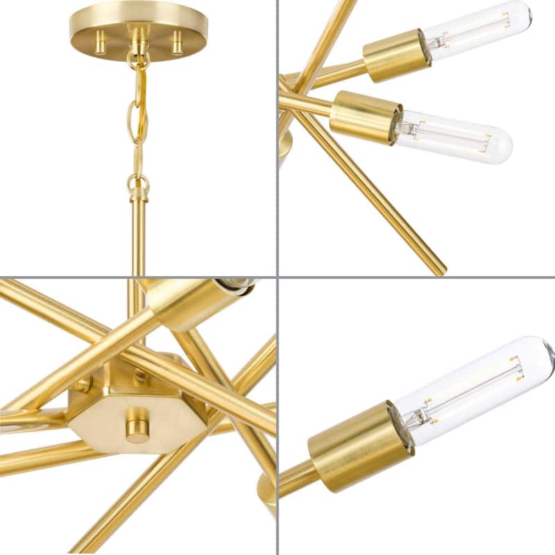 Progress Lighting Astra 6 Light 23" Wide Sputnik Chandelier