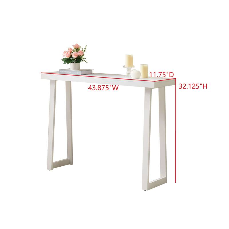 Claude Collection Wood 44" Modern Console Table with Shelf
