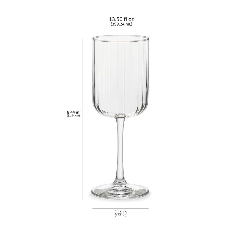 Libbey Paneled All Purpose Wine Glasses 135 Ounce Set Of 4 Bed Bath And Beyond 39992946 