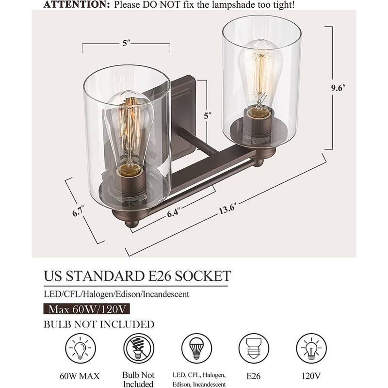 Bathroom Vanity Light,Wall Sconce Lamp Over Mirror