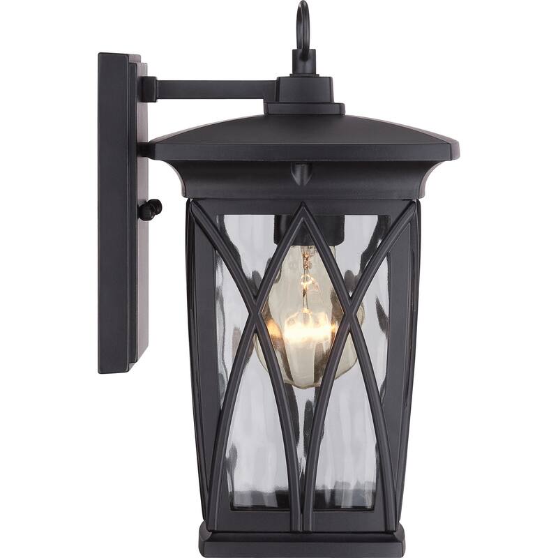 Grover 1-Light Outdoor Wall Lantern in Mystic Black