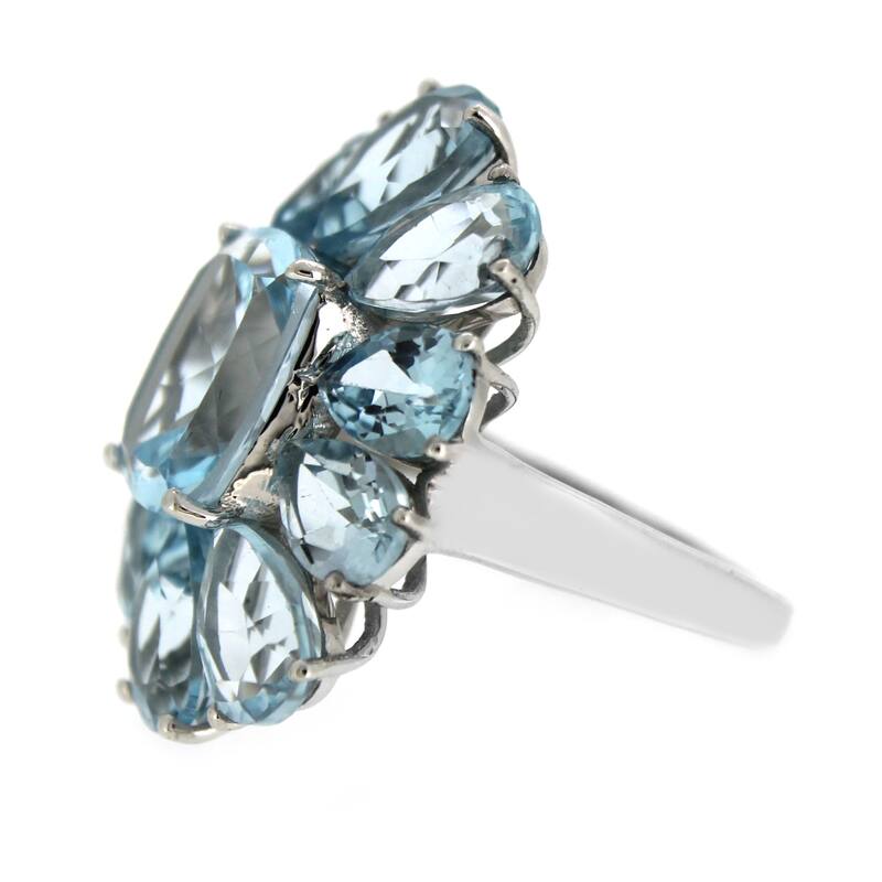 925 Sterling Silver Sky Blue Topaz Ring
