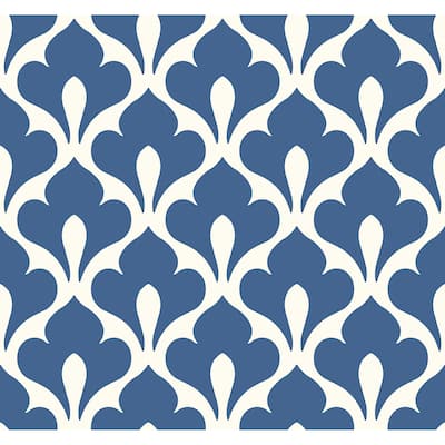 Seabrook Designs Grenada Fleur de Lis Unpasted Wallpaper