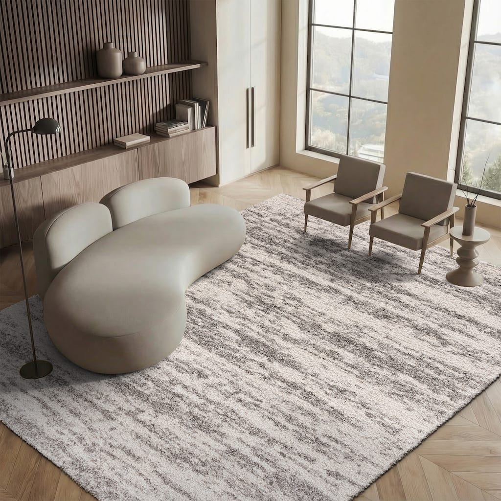 SAFAVIEH, Hudson Shag Felecia Modern Abstract 2-inch Thick Rug