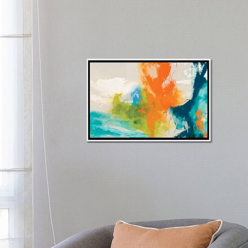iCanvas "Tidal Abstract I" by Sisa Jasper Framed Canvas Print