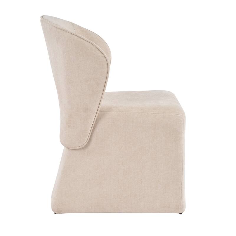 Christopher Knight Home - Eddie Modern Block Silhouette Upholstered Dining Chair with Metal Frame, Versatile Home Use