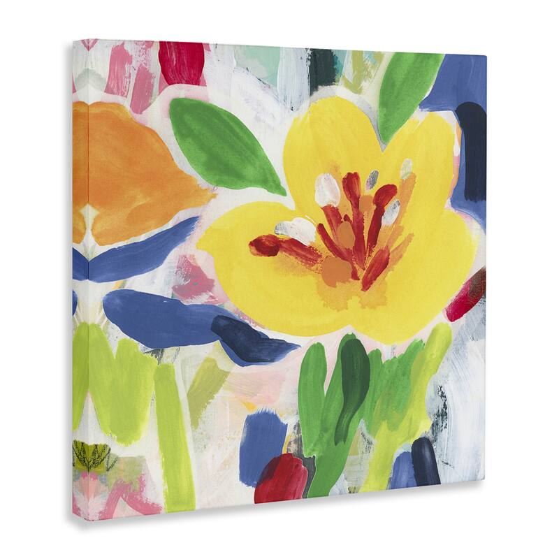Stupell Bright Yellow Buttercup Blooms Canvas Wall Art Design By June Erica Vess