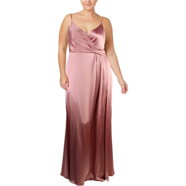 satin wrap gown