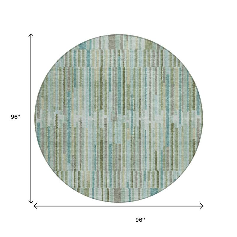 HomeRoots Striped Transitional Rectangle Outdoor Rug