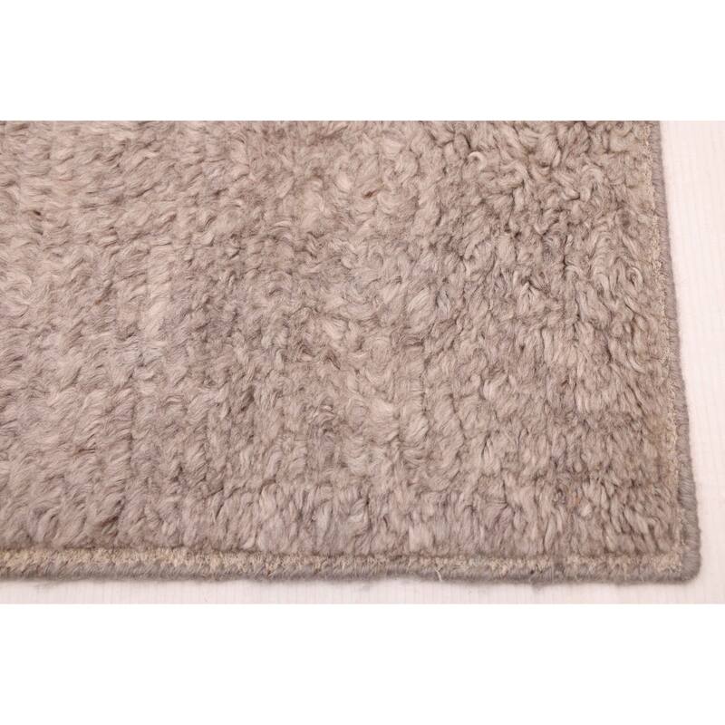 ECARPETGALLERY Hand-knotted Tangier Grey Wool Rug - 5'0 x 8'1