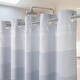 preview thumbnail 11 of 16, No Hook Ombre Waffle Shower Curtain with Snap-in Liner