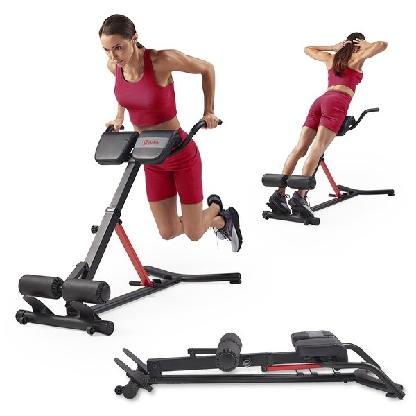 Sunny Health Fitness Roman Chair with Dip Station - Bed Bath