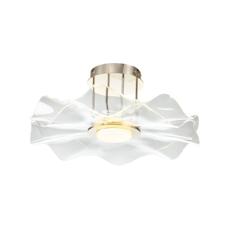 Golden Lighting 8046-SF Vetrina 24" Wide Semi-flush Ceiling Fixture - Light Gold
