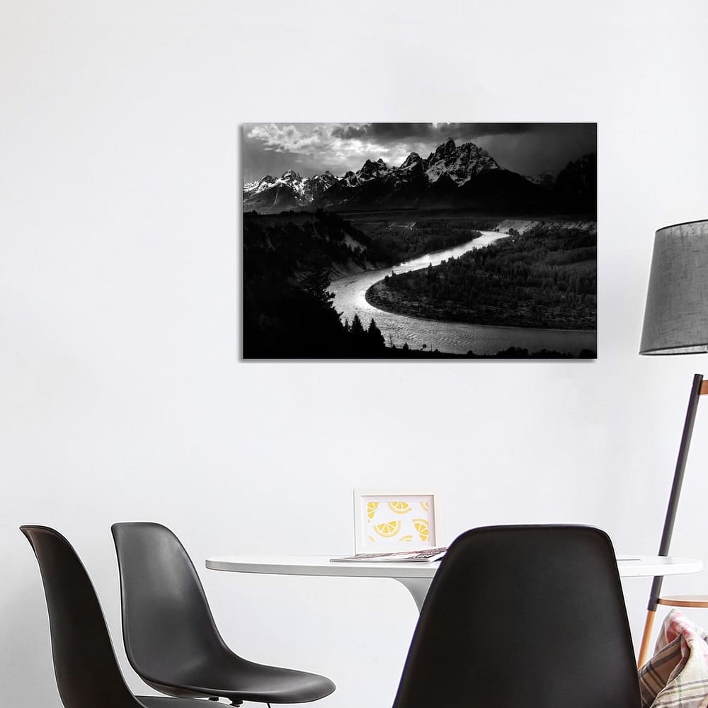 iCanvas "The Tetons - Snake River" by Ansel Adams Canvas Print