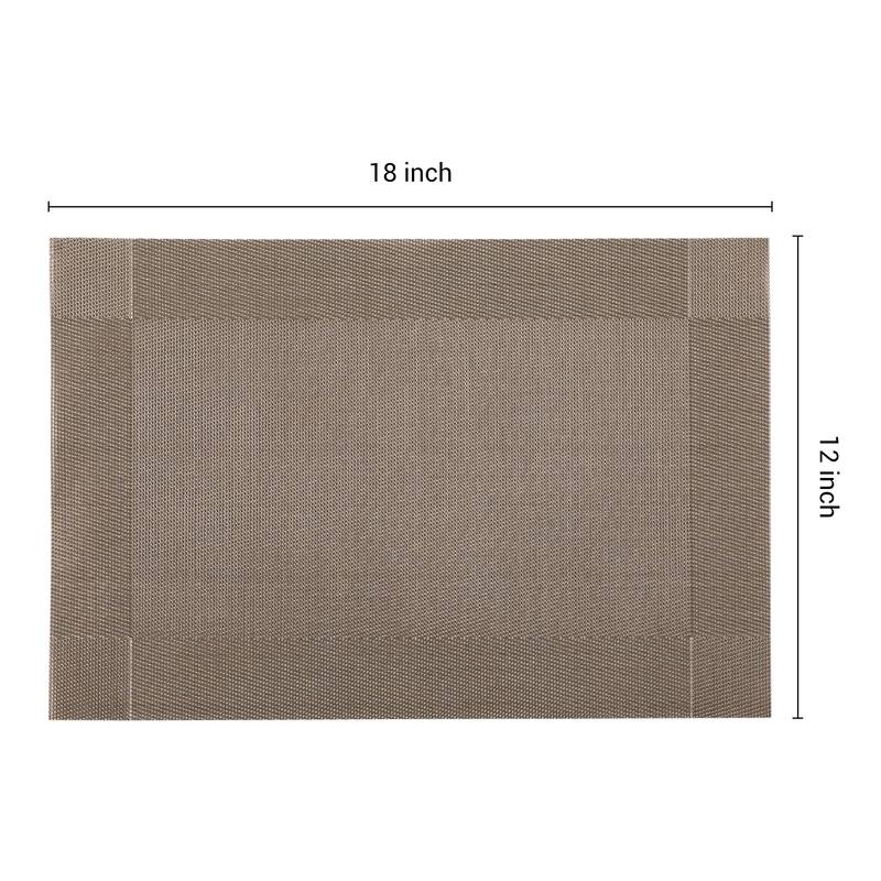 Placemats Set of 8, PVC Placemats for Kitchen Dining Table Decor Washable Heat Resistant Table Placemats Wipeable Table Mat