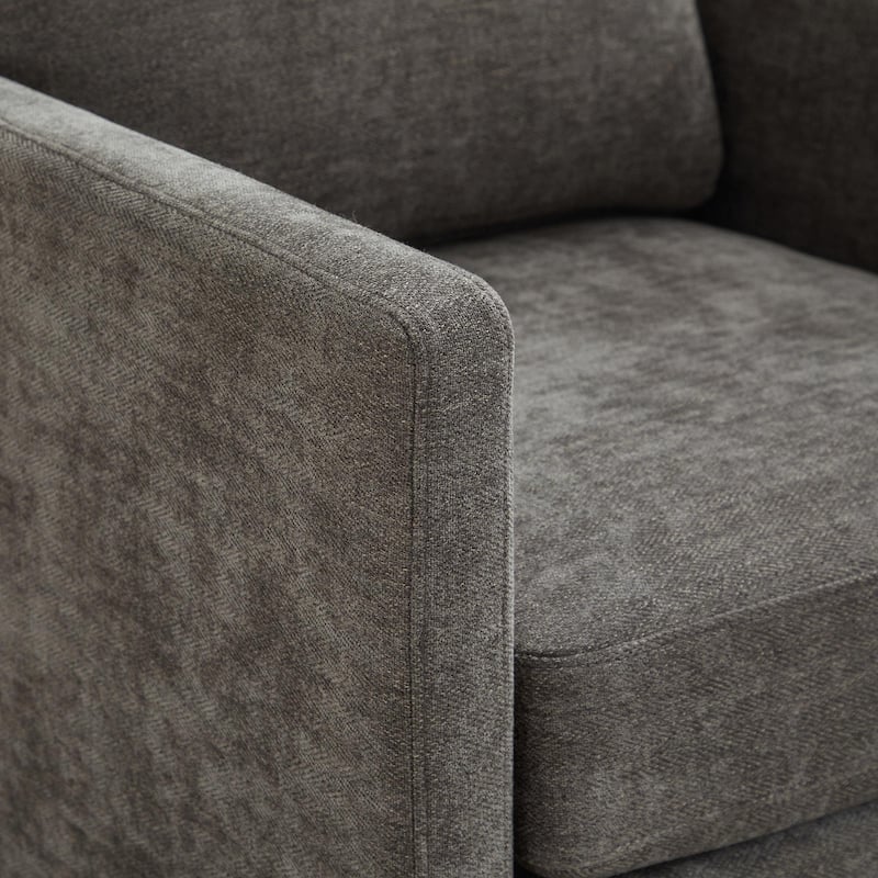 30.7"W Square Swivel Accent Chair, 360° Club Lounge Armchair