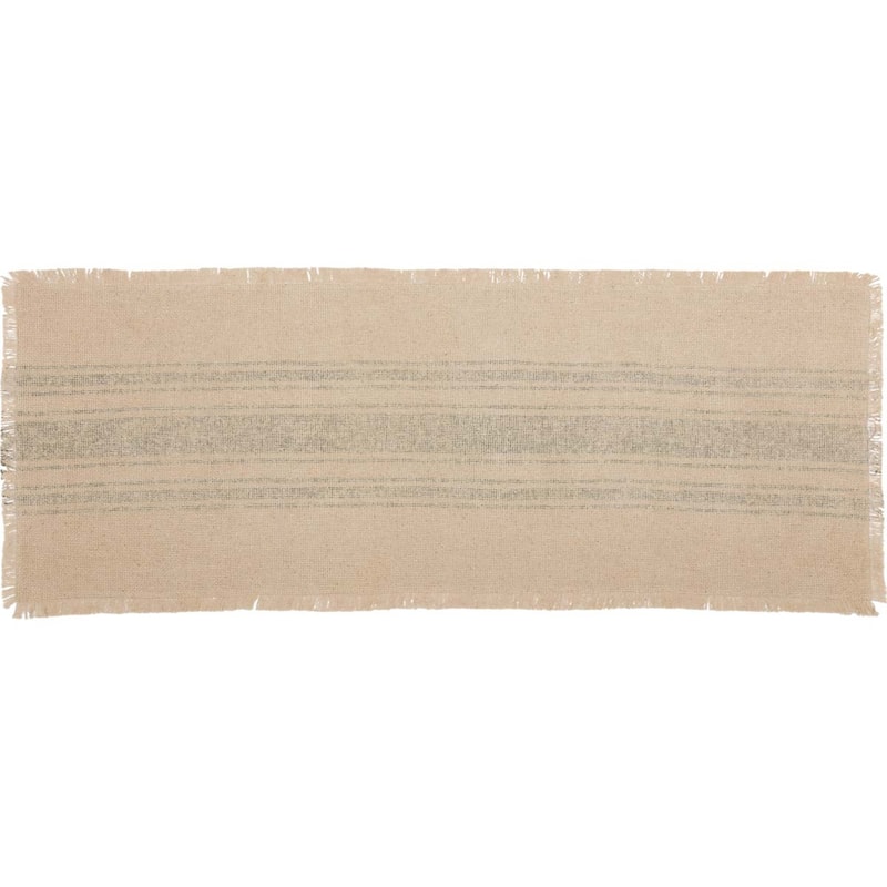 Vintage Burlap Stripe Runner