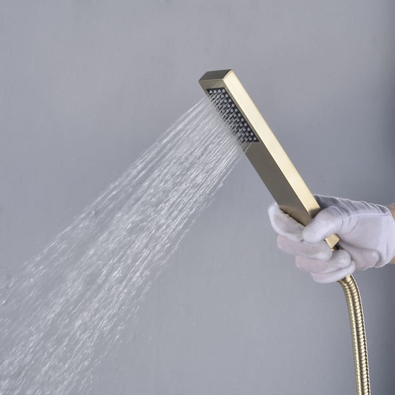 Single Handle Floor Mounted Freestanding Tub Filler with Handshower