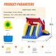 preview thumbnail 10 of 10, Inflatable Outdoor Trampoline Jumping Bouncer Playhouse with Blower and Slide Ideal for Kids - 183.1” x 102.4” x 92.5”