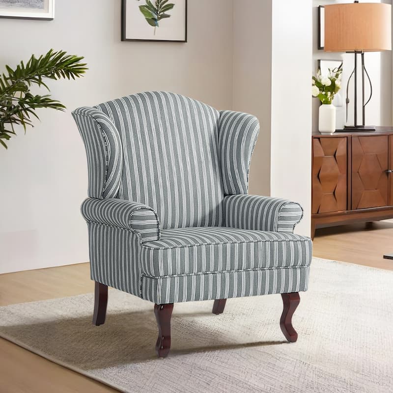 Mid-Century Modern Upholstered Wingback Accent Chair