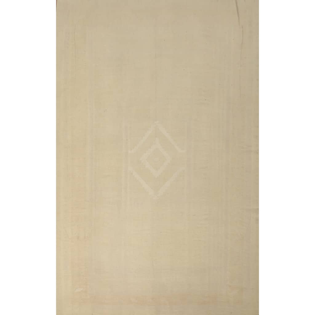 Hand Woven Oriental 100% Wool Carpet Southwestern Tribal Beige & Ivories Kilim Area Rug - 12' 10'' X 9' 4''