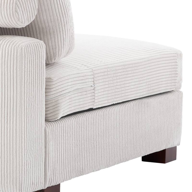 Corduroy Armchair Sofa Corner Chairs With Pillows