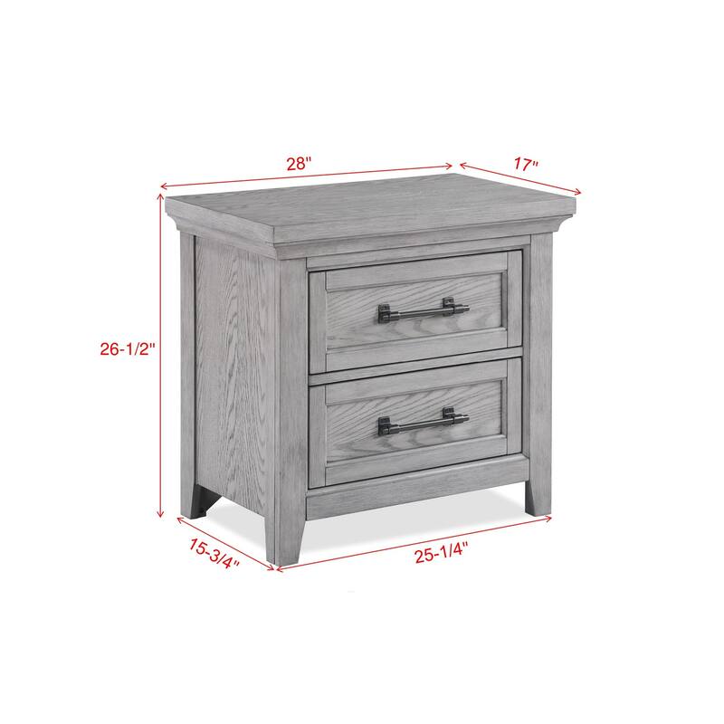 Debra 3 Piece Gray Panel Bench Footboard Bedroom Set
