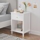 preview thumbnail 5 of 18, Wooden Kids Nightstand with One Drawer and One Shelf