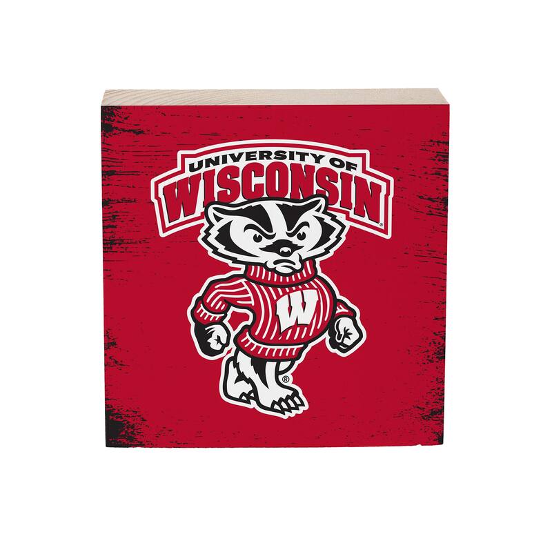 University of Wisconsin-Madison Wooden Tabletop Mantel Shelf Sign