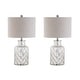 preview thumbnail 7 of 10, Artichoke 24.5" LED Glass Table Lamp, Mercury Silver (Set of 2) by JONATHAN Y