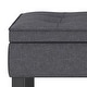 preview thumbnail 118 of 136, WYNDENHALL Essex 44 inch Wide Transitional Rectangle Ottoman Bench