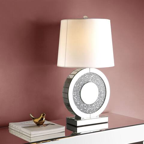Table Lamp, Mirrored & Faux Diamonds