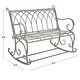 preview thumbnail 43 of 41, SAFAVIEH Ressi Victorian Scroll Iron Outdoor Rocking Bench. - 43 in. W x 33 in. D x 37 in. H