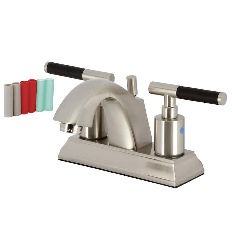 Kingston Brass FSC464.CKL Kaiser 1.2 GPM Centerset Bathroom Faucet - Brushed Nickel