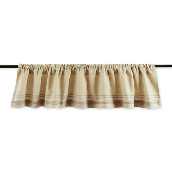 slide 1 of 111, Window Valance Gray French Stripe