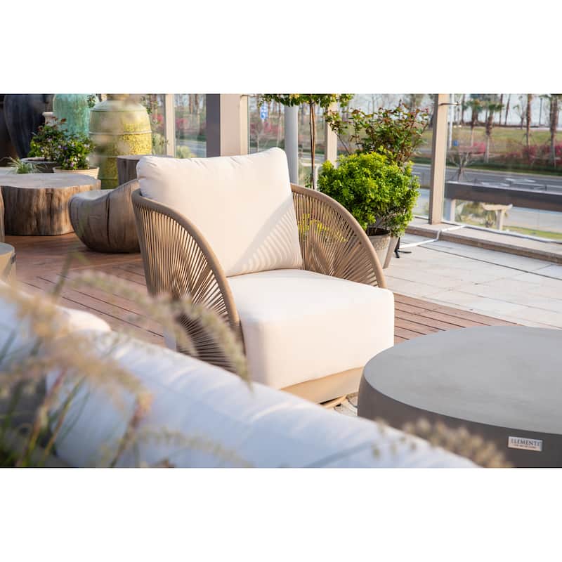 Malibu Outdoor Aluminum Swivel Chair with Sunbrella® Cushions