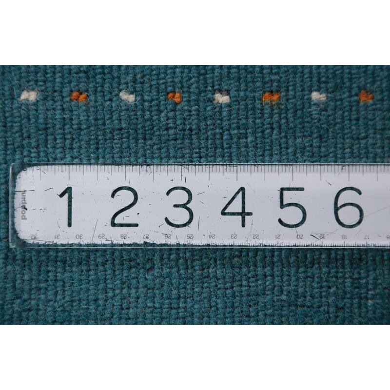 Hand Knotted Oriental 100% Wool Carpet Tribal Animal Pictorial Navy Blue & Blues Gabbeh Runner Rug - 9' 10'' X 2' 7''