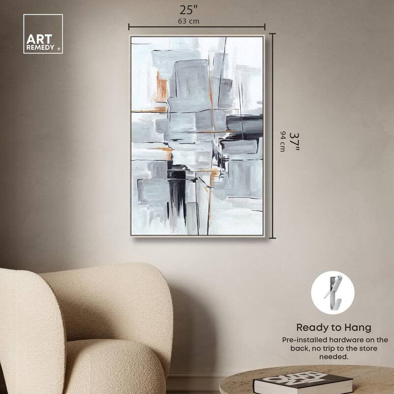 Elegant Grey Shades I Canvas by Art Remedy