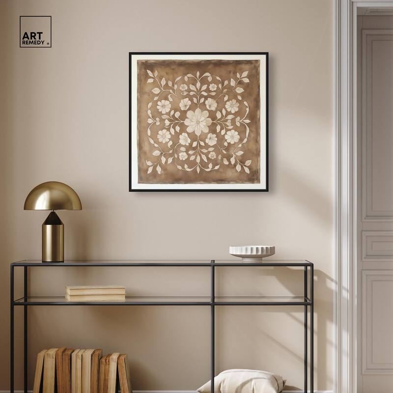 Floral Mandala Canvas by Art Remedy