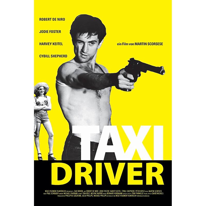 Taxi Driver Art Poster - 24 x 36 Inch