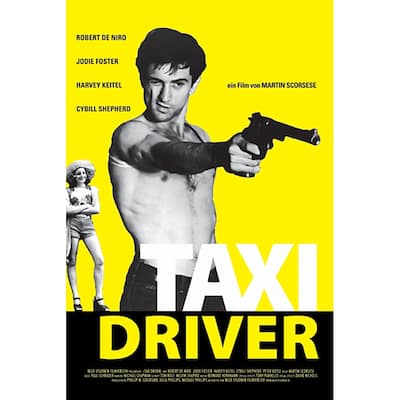Taxi Driver Art Poster - 24 x 36 Inch