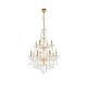 preview thumbnail 9 of 14, Giselle 12 light Gold Chandelier Clear Royal Cut Crystal - One Size
