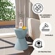 preview thumbnail 6 of 143, Boyd Round Side Table with Ribbed Design Base - Accent Hourglass End Table with Removable Lid for Living Room & Bedroom