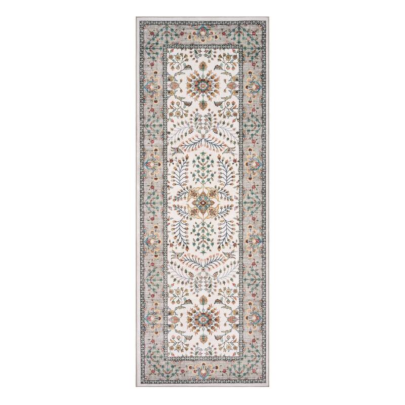 Licensed HGTV Everyday Chic Soft Flannel Zero Pile Printed Non-Slip Washable Indoor Area Rug