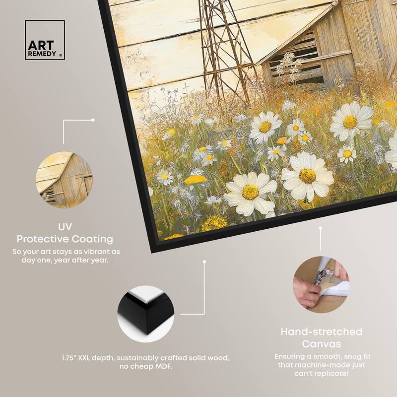 Old Windmill Canvas by Art Remedy