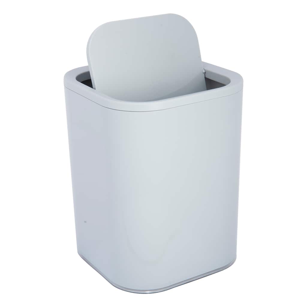 Bath Bliss 8L Acrylic Waste Bin in Grey - 7.5"x 7.5"x 10"
