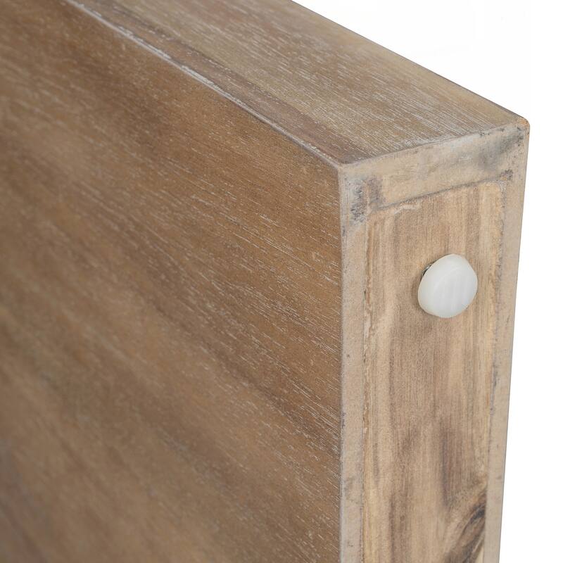 Rustic Console Table with Fluted Drawer Front